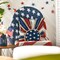 Let Freedom Ring Stars Fireworks Red White Flower Throw Pillow Covers, 18 x 18 Inch 4th of July Patriotic Independence Memorial Day USA Flag Cushion Case for Sofa Couch Set of 4